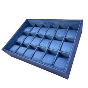 18 Watch Baby-Blue Stackable Tray | Stackable Watch Case