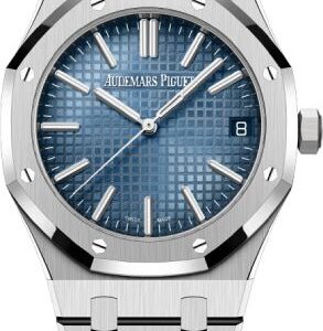 Audemars Piguet Royal Oak 41mm Selfwinding White Gold Light Blue Baguette-cut Diamond Dial - 15510BC.OO.1320BC.01