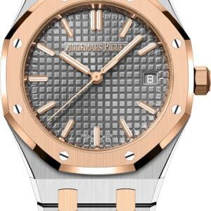 Audemars Piguet Royal Oak Self Winding Steel/Pink Rose Gold 34mm Grey Dial 77450SR.OO.1361SR.03