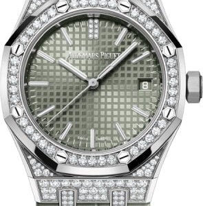 Audemars Piguet Royal Oak Self Winding White Gold/Diamonds 37mm Green Dial 15551BC.ZZ.D405CR.01