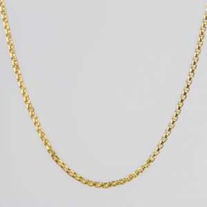 Box Style 24k Yellow Gold 28” Chain Necklace – Luxury Watches USA