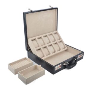 Briefcase for 10 Watches and Jewelry