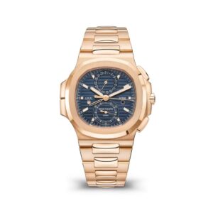 Patek Philippe 5990-1R-001 Nautilus Blue Dial Rose Gold Bracelet
