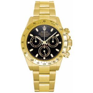 Rolex 116528-0035 Daytona Yellow Gold 40mm Black Dial – Luxury...