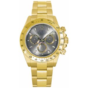 Rolex 116528-0044 Daytona Yellow Gold 40mm Grey Dial – Luxury...
