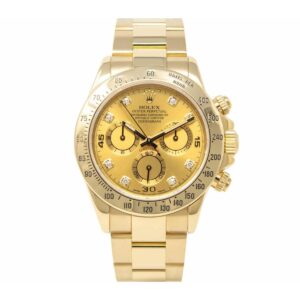 Rolex 116528 Daytona Yellow Gold 40mm Champagne Diamond Dial –...