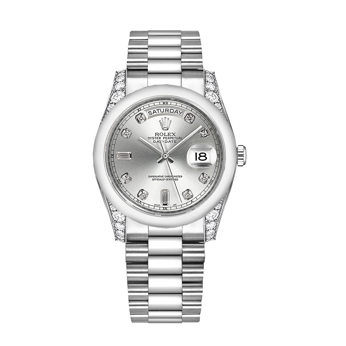 Rolex 118296 Platinum Day-Date President Bracelet 36mm – Luxury...