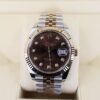Rolex Datejust 41 Rose Gold/Steel Chocolate Diamond Dial Fluted Bezel Jubilee Bracelet 126331 -