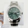Rolex Datejust 41 Stainless Steel Mint Green Index Dial Smooth Bezel Oyster Bracelet 126300