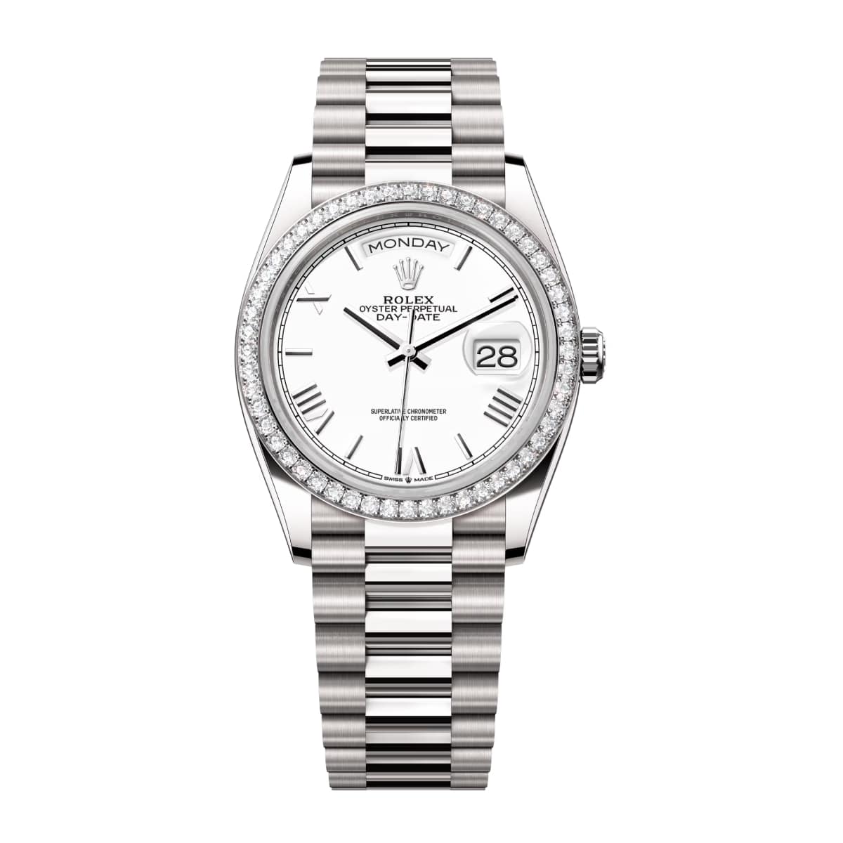 Rolex Day-Date 128349rbr-0043 White Dial & White Gold – Luxury...