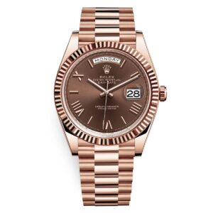 Rolex Day-Date 228235-0002 President 40mm Rose Gold Chocolate...