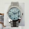 Rolex Day-Date 40 Platinum Ice Blue Quadrant Roman Dial Roman Dial & Smooth Bezel President Bracelet 228206 -