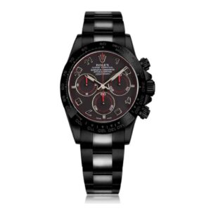 Rolex Daytona 116523 Black and Red Dial Black PVD Oyster Bracelet...