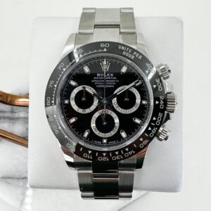 Rolex Daytona Stainless Steel Black Index Dial Ceramic Bezel Oyster Bracelet 116500LN