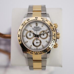 Rolex Daytona Yellow Gold/Steel White Index Dial Yellow Gold Bezel Oyster Bracelet 116503