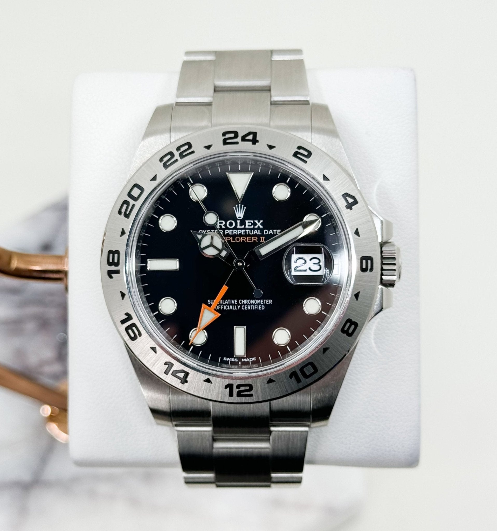 Rolex Explorer II "Steve McQueen" GMT Stainless Steel Black Dial 42mm Oyster Bracelet 216570