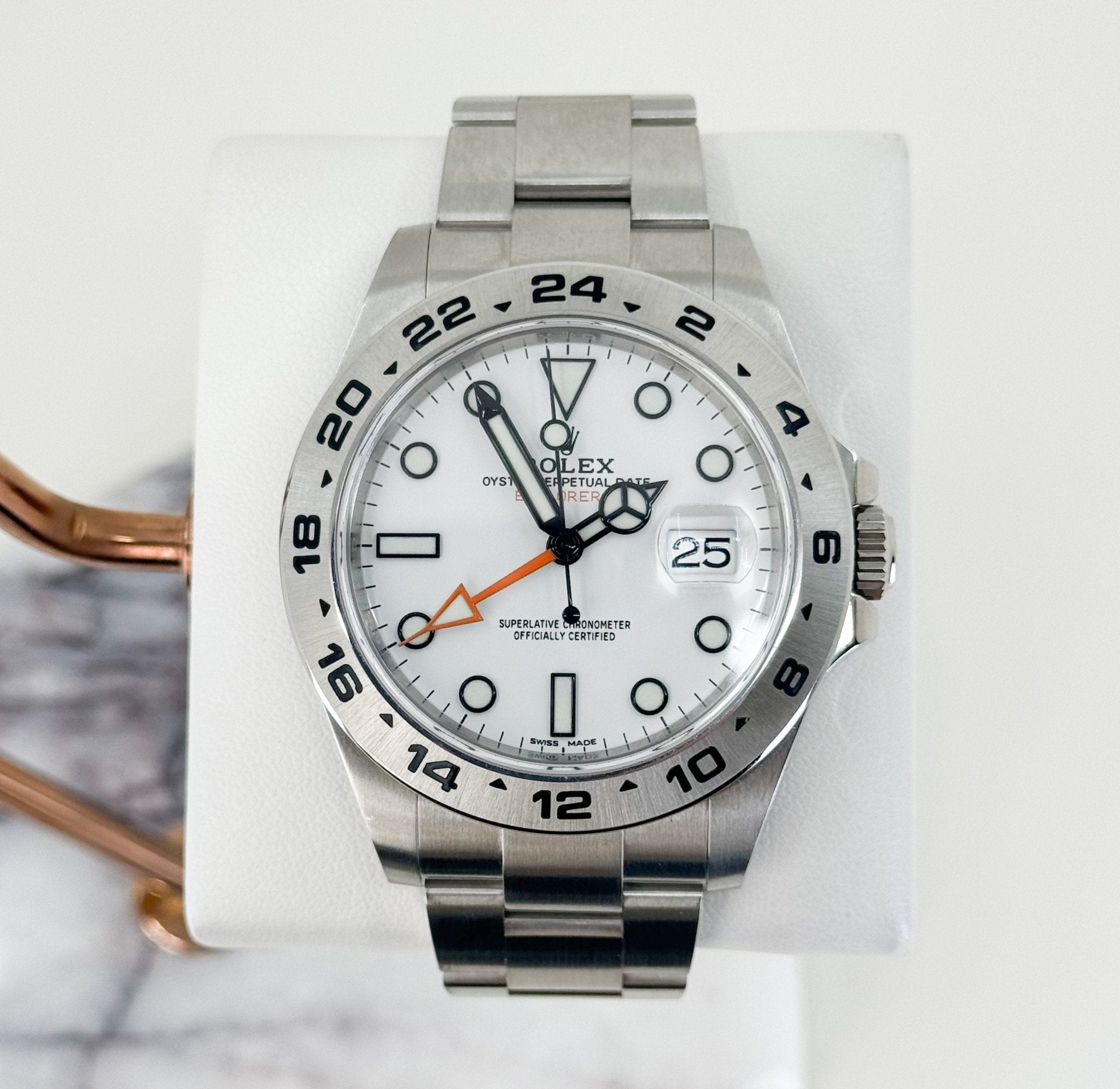 Rolex Explorer II "Steve McQueen" GMT Stainless Steel White Dial 42mm Oyster Bracelet 216570