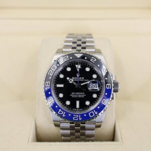 Rolex GMT Master II “Batgirl” Steel Black Dial Blue/Black Ceramic Bezel Jubilee Bracelet 126710BLNR