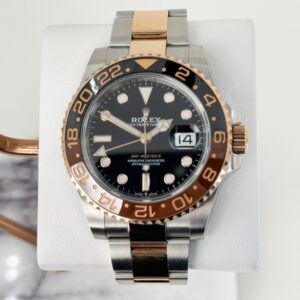 Rolex GMT Master II Root Beer Rose Gold/Steel Black Dial Black/Brown Ceramic Bezel 126711CHNR