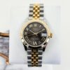 Rolex Lady-Datejust 31 Yellow Gold/Steel Dark Grey Roman Diamond VI Dial & Fluted Bezel Jubilee Bracelet 278273