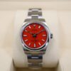 Rolex Oyster Perpetual 31 Watch - Domed Bezel - Coral Red Index Dial - Oyster Bracelet - 2020 Release - 277200 reio