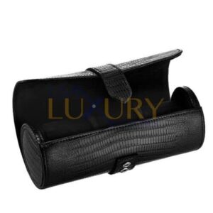 Traveler’s Watch Storage Organizer Case for 3 Watches Black –...